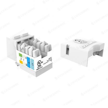 Cat.6 UTP 110 펀치 다운 키스톤 잭 화이트 RJ45 네트워크 잭